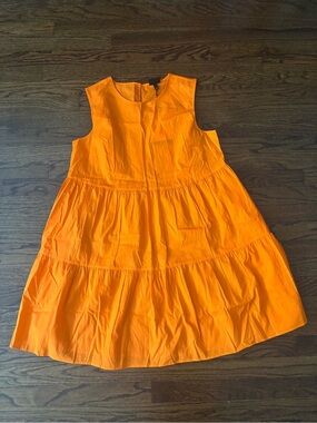 NWT Who What Wear Tiered Tunic Tank Cotton Game Day Dress Size L